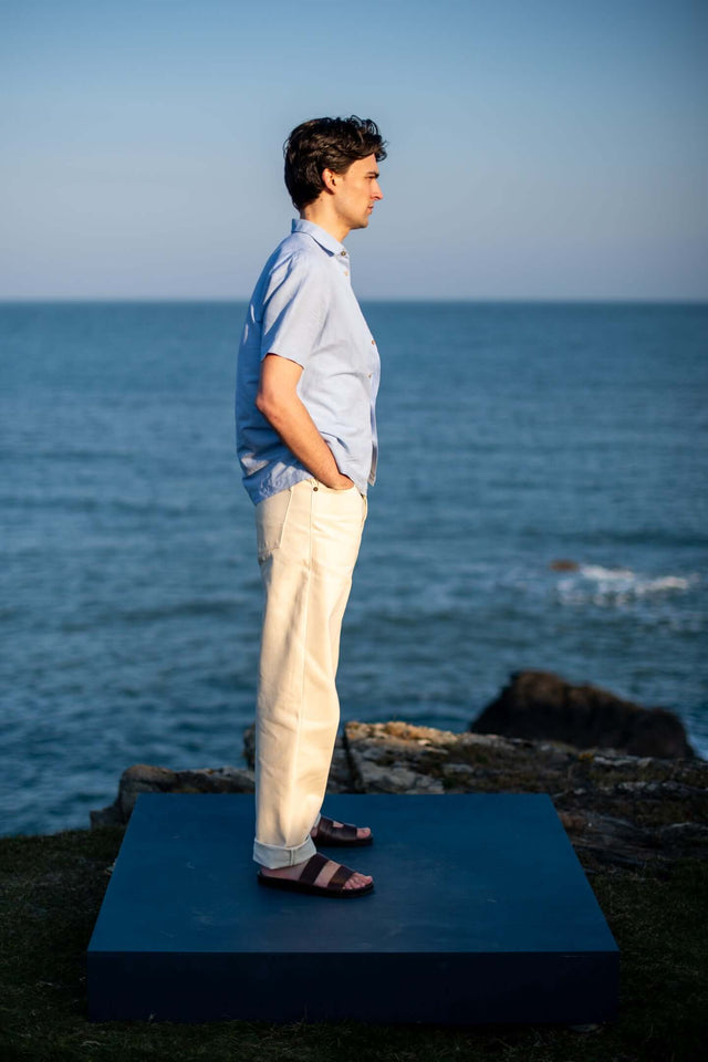 The Morgans - Wide Leg -  Ecru Denim.