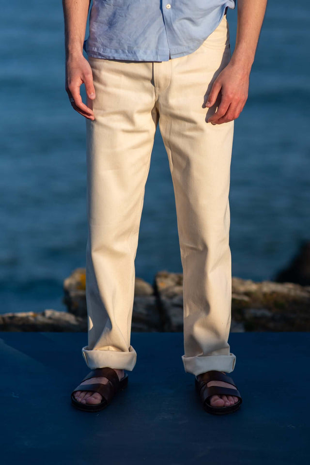 The Morgans - Wide Leg -  Ecru Denim.