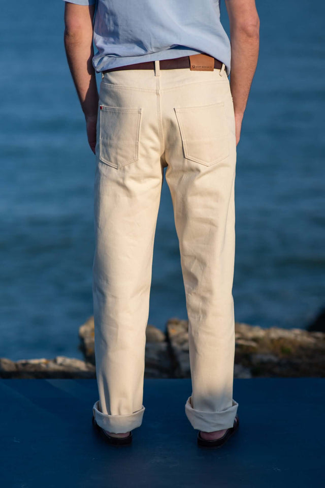 The Morgans - Wide Leg -  Ecru Denim.