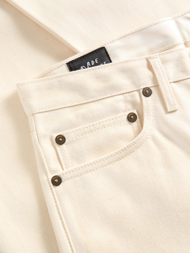 The Myra - Relaxed Fit - Ecru One Wash.